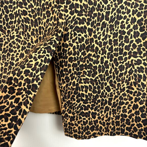 J. Crew Leopard Print Sleeveless Sheath Dress Size 4 - Picture 9 of 11